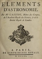 view Éléments d'astronomie / Par M. Cassini.