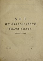 view Art du distillateur des eaux-fortes / [Jacques Fran̨cois Demachy].