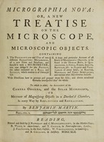 view Micrographia nova: or, a new treatise on the microscope, and microscopic objects ... To which is added, an account of the camera obscura, and the solar microscope / [Benjamin Martin].