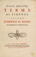 view Delle antiche terme di Firenze / [Domenico Maria Manni].