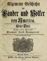 view Algemeine Geschichte der Länder und Völker von America ... Nebst einer Vorrede Siegmund Jacob Baumgartens. Mit vielen kupfern / [Johann Friedrich Schröter].