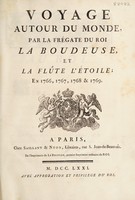 view Voyage autour du monde, par la frégate du roi la Boudeuse, et la flûte l'Étoile; en 1766, 1767, 1768 et 1769 / [Anon].