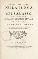 view Metodo circa l'uso della purga e del salasso / [Giovanni Verardo Zeviani].