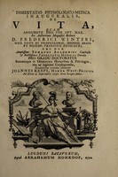 view Dissertatio physiologico-medica inauguralis, de vita ... / ex auctoritate D. Frederici Winteri, ... submittit Joannes Reeps.