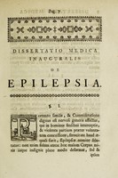 view Dissertatio medica inauguralis, de epilepsia. Quam, ... / ex auctoritate ... Ewaldi Hollebeek, ... pro gradu doctoratus, ... eruditorum examini submittit Joannes Retenbacher.