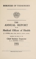 view [Report 1954] / Medical Officer of Health, Todmorden Borough.