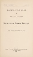 view Fortieth annual report of the Trustees of the Northampton Lunatic Hospital, for the year ending September 30, 1895.