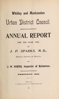 view [Report 1904] / Medical Officer of Health, Whitley & Monkseaton U.D.C.