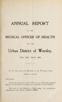 view [Report 1909] / Medical Officer of Health, Worsley U.D.C.