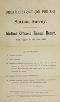 view [Report of the Medical Officer of Health for Sutton UDC 1902].