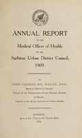 view [Report of the Medical Officer of Health for Surbiton UDC 1909].