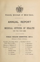 view [Report of the Medical Officer of Health for West Ham County Borough 1908].