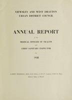 view [Report 1938] / Medical Officer of Health, Yiewsley and West Drayton U.D.C.