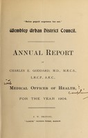 view [Report of the Medical Officer of Health for Wembley UDC 1904].