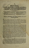 view A. Anweisung, nach welcher sich die Vorsteher der Gemeinden in jenen Fällen zu verhalten haben, wenn die morgenländische Brechruhr in der Nähe herrscht, oder aber in ihrer Ortschaft selbst ausbricht.