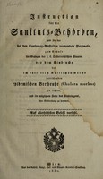 view Instruction für die Sanitäts-Behörden, und für das bei den Contumaz-Anstalten verwendete Personale, zum Behufe die Gränzen der k. k. oesterreichischen Staaten vor dem Einbruche der im kaiserlich russischen Reiche herrschender epidemischen Brechruhr (Cholera morbus) zu sichern.