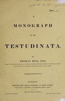 view A monograph of the Testudinata / [Thomas Bell].