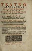 view Teatro farmaceutico, dogmatico, e spagirico / [Giuseppe Donzelli].