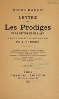 view Lettre sur les prodiges de la nature et de l'art / traduite et commentée par A. Poisson.