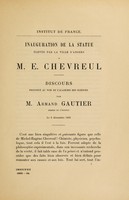 view Inauguration de la statue élevée par la ville d'Angers à M.E. Chevreul / Armand Gautier.