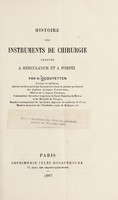 view Histoire des instruments de chirurgie trouvés à Herculanum et à Pompéi / [Henri Scoutetten].