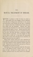 view The manual treatment of disease / by Thomas Easton.