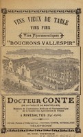 view Vins vieux de table, vins fins, vins pharmaceutiques / Docteur Conte.