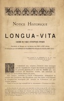 view Notice historique sur la Longua Vita : liqueur de table antiseptique & tonique.