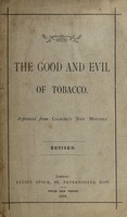 view The Good and evil of tobacco.