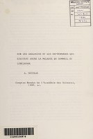 view Sur les analogies et les différences qui existent entre la maladie du sommeil et le nelavan / note de Ad. Nicolas.