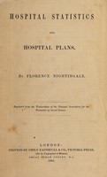 view Hospital statistics and hospital plans / by Florence Nightingale.
