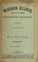 view Die Massage in der Neuropathologie / von Anton Bum.