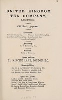 view United Kingdom Tea Company, Limd. : offices- 21, Mincing Lane, London, E.C.