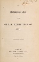 view The Philosopher's Mite to the Great Exhibition of 1851.