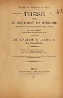 view De l'action diurétique du calomel / Gustave Bezou.