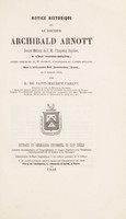 view Notice historique sur le docteur Archibald Arnott, dernier médecin de S. M. l'Empereur Napoléon, à l'île Sainte-Hélène, ancien chirurgien du 20e régiment d'infanterie de l'armée anglaise, mort à Kirkconnel-Hall (Ecclefechan) Écosse, le 6 juillet 1855 / par E. de Saint-Maurice Cabany.