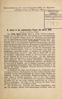 view E. Jenner in der medicinischen Presse des Jahres 1896 / von L. Pfeiffer.