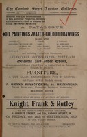 view Sales catalogues: Knight, Frank & Rutley