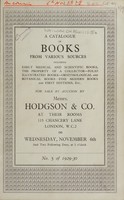 view Sales catalogues: Hodgson