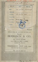 view Sales catalogues: Hodgson