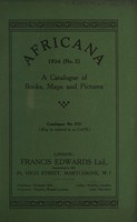 view Sales catalogue: Francis Edwards