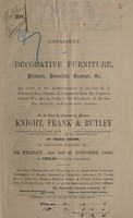 view Sales catalogues: Knight, Frank & Rutley