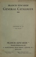 view Sales catalogue: Francis Edwards