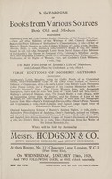 view Sales catalogues: Hodgson