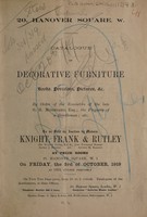 view Sales catalogues: Knight, Frank & Rutley.