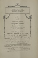 view Sales catalogues: Knight, Frank & Rutley