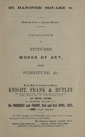 view Sales catalogues: Knight, Frank & Rutley