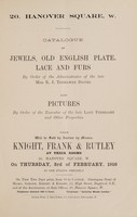 view Sales catalogues: Knight, Frank & Rutley