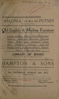 view Sales Catalogue: Hampton & Sons