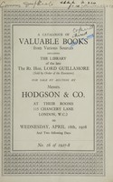 view Sales catalogues: Hodgson